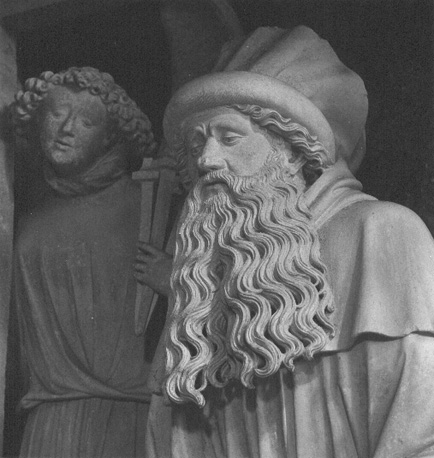 Christus' graflegging, detail: Jozef van Arimatea