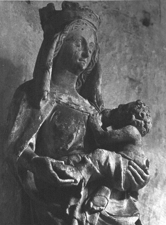 Staande Maria die het Christuskind de borst geeft, 'Maria Lactans'