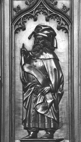 Koorgestoelte, dorsaal (reliëf): profeet