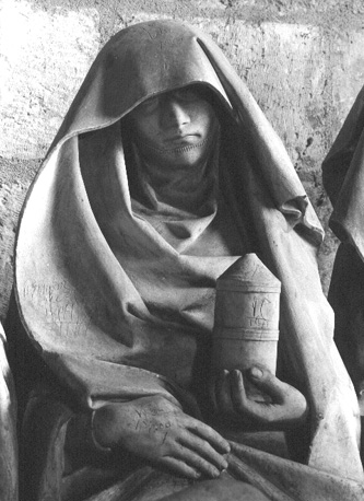 Saint Sépulcre: Graflegging van Christus, detail: Heilige vrouw