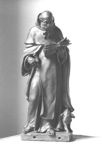 Beeld: Sint Antonius Abt, met boek en varken
