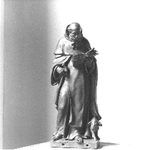 Beeld: Sint Antonius Abt, met boek en varken
