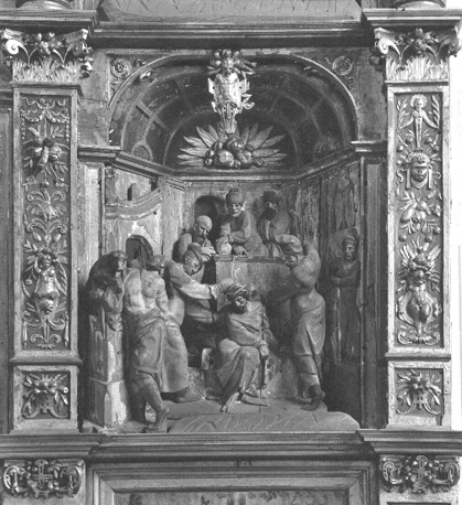 Passieretabel, detail: Bespotting van Christus