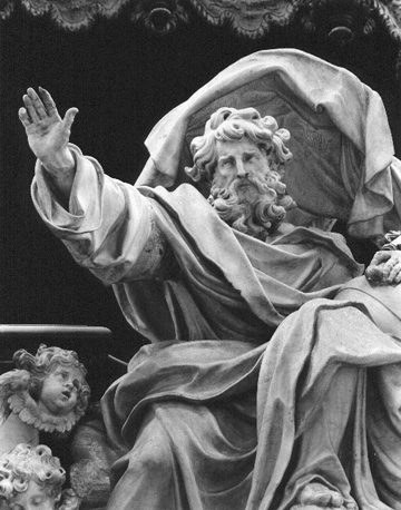 Middenschip, oksaal, detail: God de Schepper