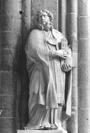 Standbeeld: sint Eleutherius van Tournai