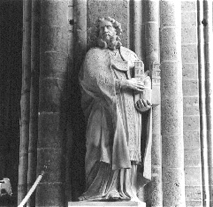 Standbeeld: sint Eleutherius van Tournai