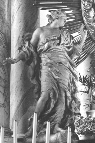 Hoofdaltaar, detail: engel