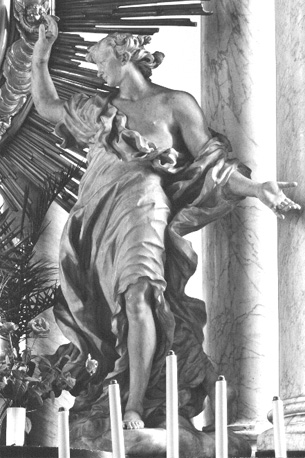 Hoofdaltaar, detail: engel