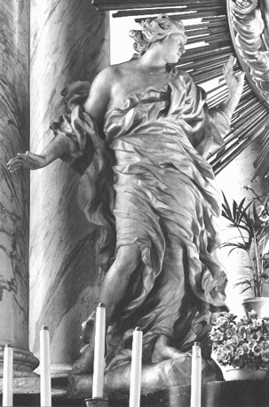 Hoofdaltaar, detail: engel