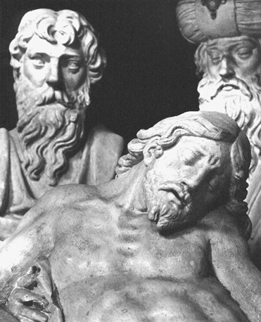 Schatkamer, Beeldengroep: Graflegging van Christus (detail)