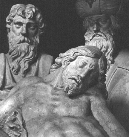 Schatkamer, Beeldengroep: Graflegging van Christus (detail)