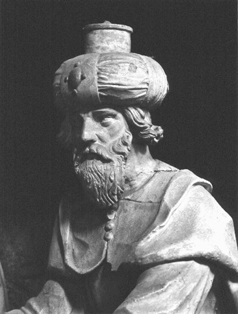 Schatkamer, Beeldengroep: Graflegging van Christus, detail: Nikodemus