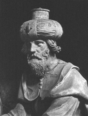 Schatkamer, Beeldengroep: Graflegging van Christus, detail: Nikodemus