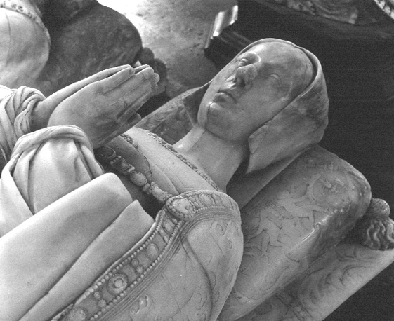 Graf van Antoon de Lalaing en zijn vrouw Elizabeth van Kuilenburg, detail: Elizabeth van Kuilenburg