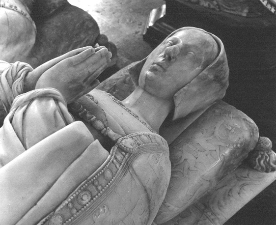 Graf van Antoon de Lalaing en zijn vrouw Elizabeth van Kuilenburg, detail: Elizabeth van Kuilenburg