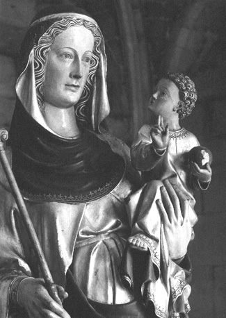 Maria met Christuskind ("Notre-Dame de la Visitation"), bovenste helft