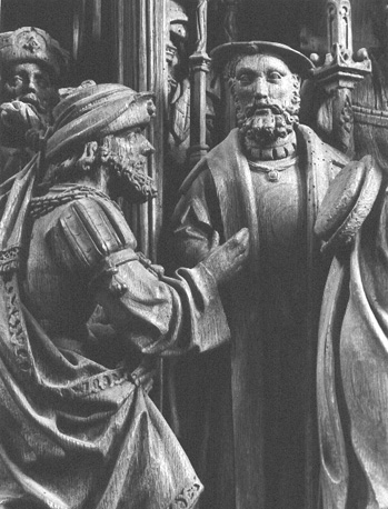 Mariaretabel, detail: Huwelijk van Jozef en Maria