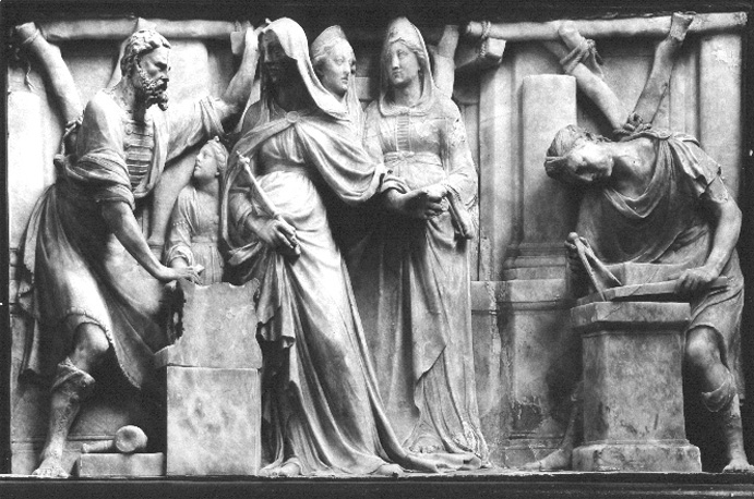 Reliëf van sint Waltrudis