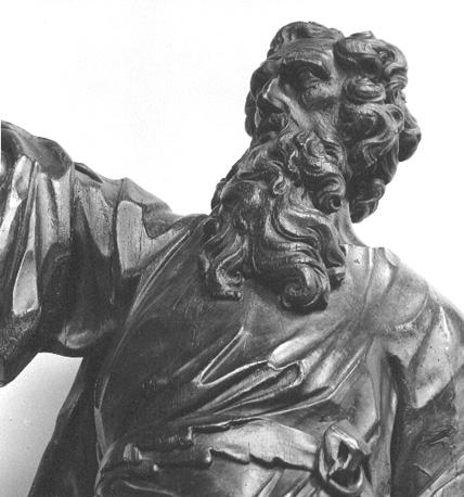 Beeld: de profeet Elias, detail: het hoofd van Elias
