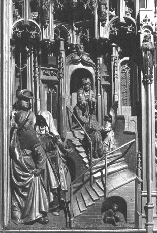 Retabel van Saluces (of: Saluzzo), detail: Presentatie van Maria in de tempel