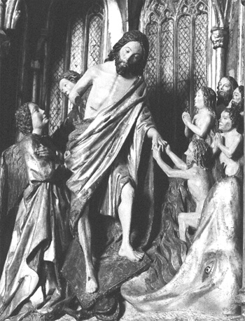 Christus, afdalend in het voorgeborchte der hel, redt zielen