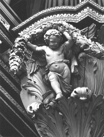 Orgelkas, detail: putto