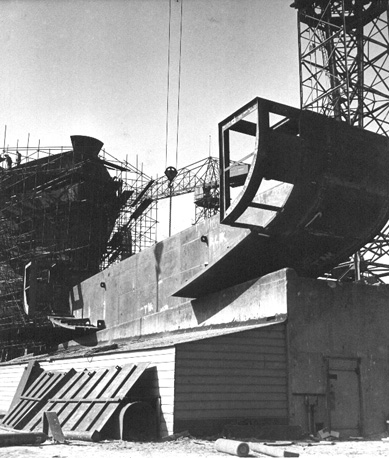 Schip in aanbouw