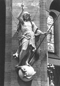 Christus op de wereldbol met de slang