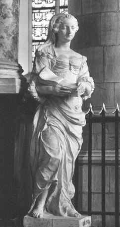 Koor, grafmonument van admiraal Jacob van Wassenaer Obdam, detail: personificatie van waakzaamheid (Vigilantia)