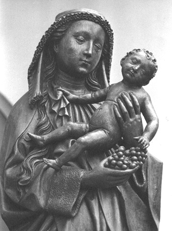 Maria met Christuskind , detail: bovenlichaam
