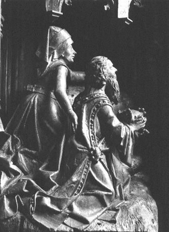 Keizer Augustus en de sibylle van Tibur: de sibylle onthult de keizier een visioen van de Madonna in de hemel