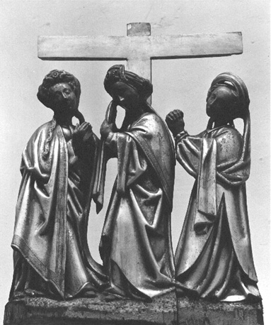 Passieretabel, detail: drie vrouwen bij het lege kruis