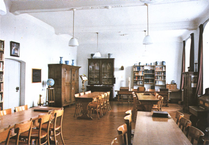 Interieur van bibliotheek