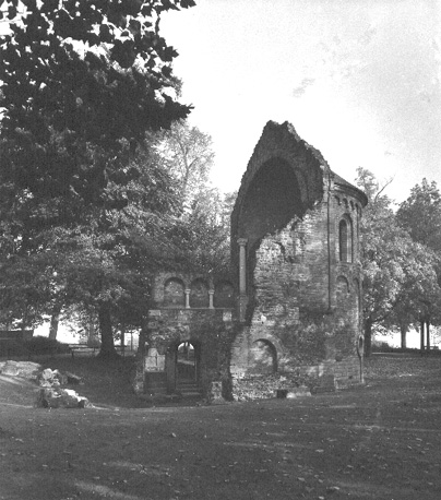 Absisruïne van Sint Maartenskapel vanuit het zuidwesten ('Barbarossaruïne')