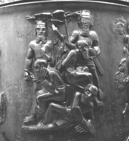 Doopvont, detail: de Babylonische ballingschap van de Joden