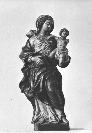 Staande Maria met Christuskind voor haar borst