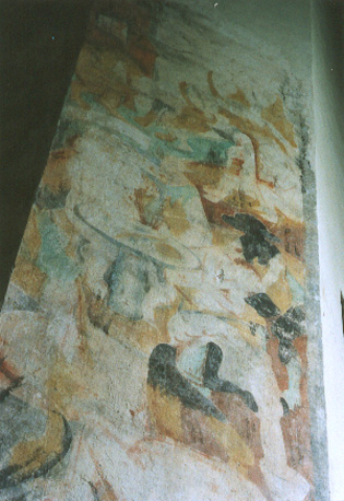 Noordelijke torenwand, muurschilderingen: Laatste Oordeel, detail: hel