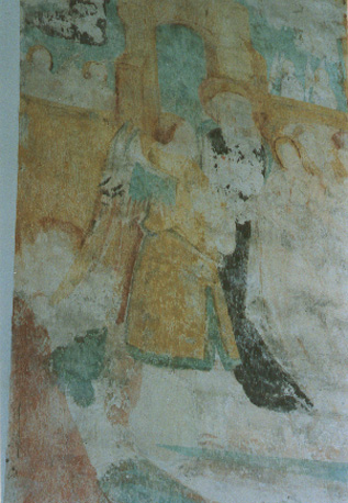 Noordelijke torenwand, muurschilderingen: Laatste Oordeel (detail)