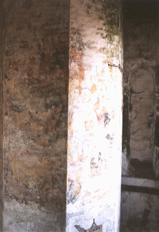 Noordelijke torenwand, muurschilderingen: Laatste Oordeel: hel (detail)