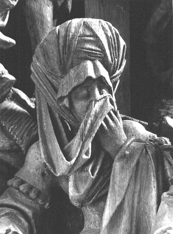 Passieretabel: Christus aan het kruis, detail: Maria Magdalena