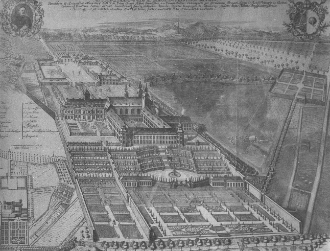 Plattegrond van voormalige Karmelieter abdij Camp (detail)