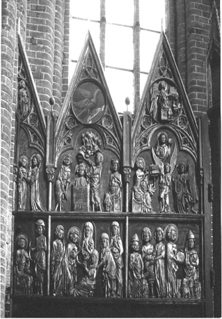 Retabel, linkerpaneel: legendes van de evangelist Johannes