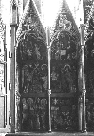 Retabel, middenpaneel: scenes uit leven van Christus