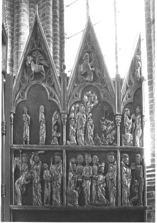 Retabel, rechterpaneel: legendes van de heilige Benedictus