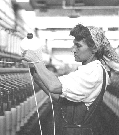 Arbeidster in de textielindustrie