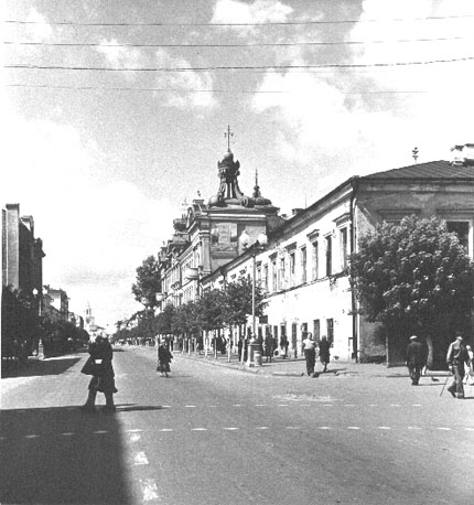 Hoofdstraat naar het kremlin