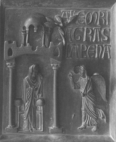 Deuren van St Ranieri met 24 panelen met scènes uit het Leven van Christus, detail: de Annunciatie