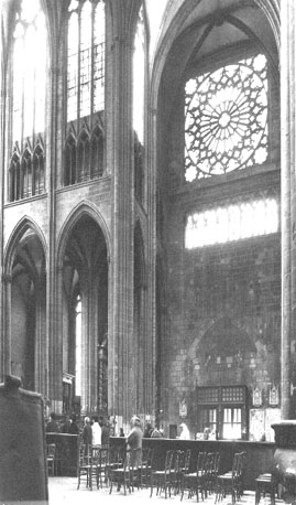 Zicht op zuider transept