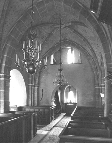 Interieur vanuit het oosten, gewelf-schilderingen