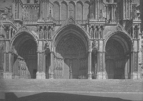 Zuidtransept, facade, drie portalen